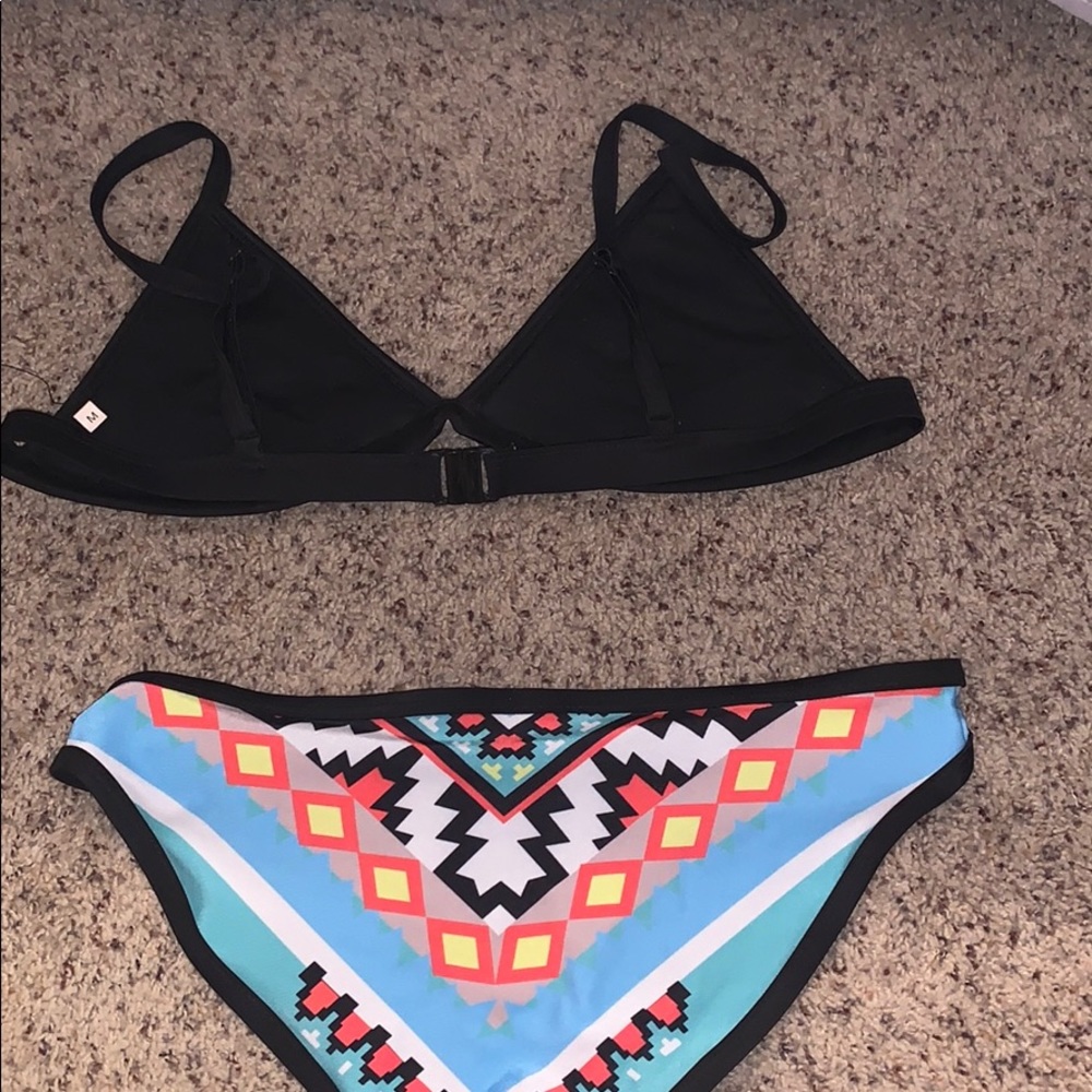 Colorful Tribal Print Bikini Set - Picture 2 of 3
